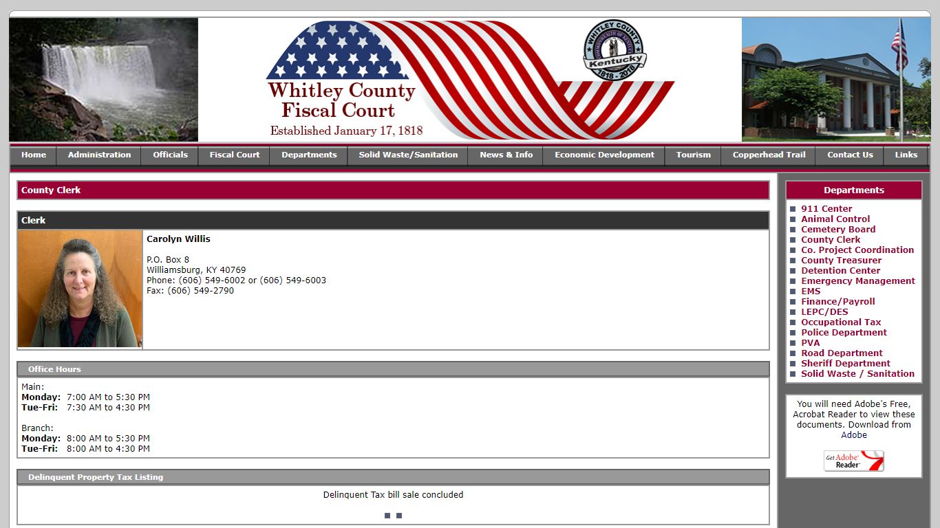 County Clerk - Whitley County, Kentucky